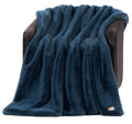 UGG Euphoria Faux Fur Throw Blanket, Oversized Soft Throw for Couch or Bed, Luxury Room Decor, Giftable Fuzzy Blankets, Machine Washable, 50 - inch x 70 - inch, Chambray Blue Grey - The Cozy Corner
