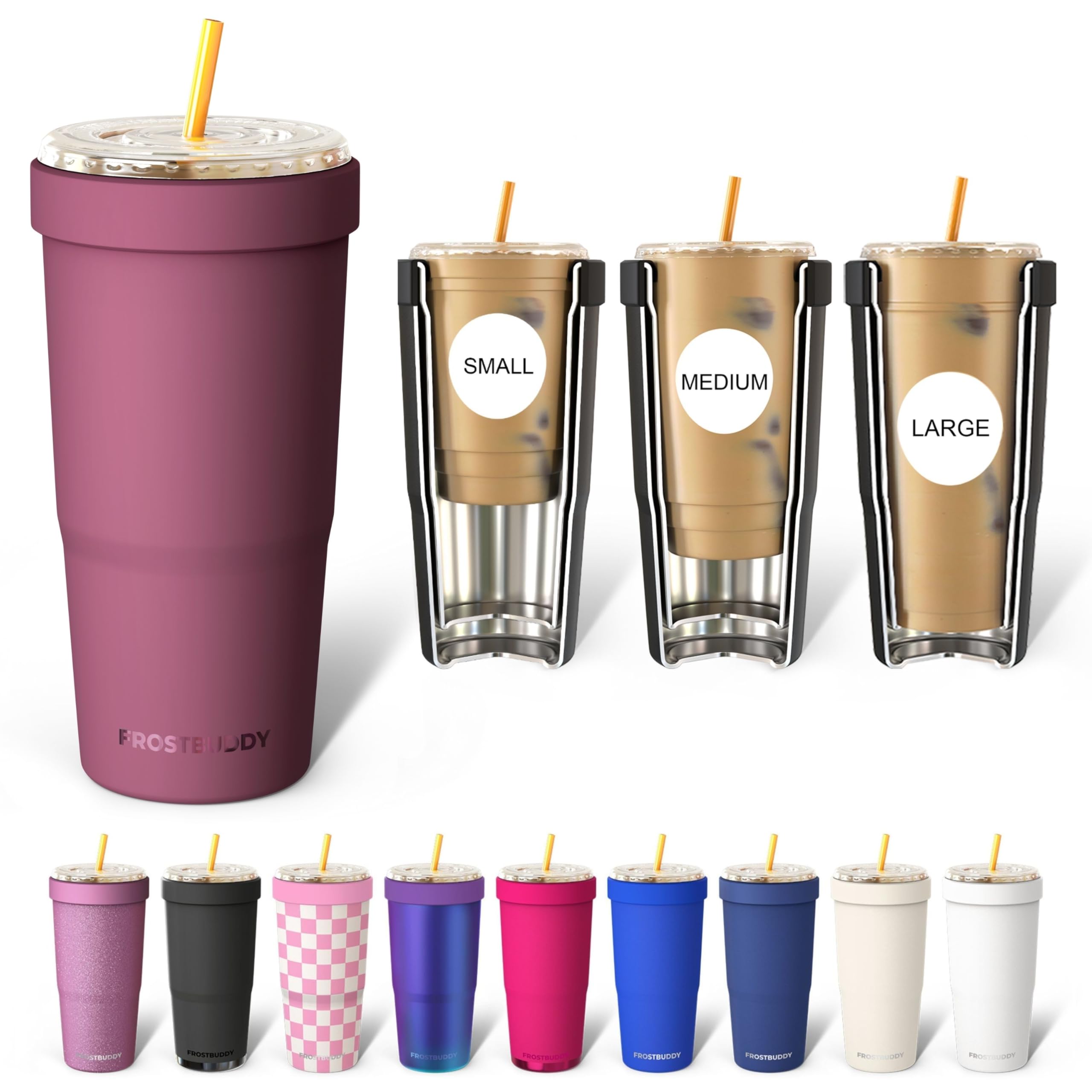 Frost Buddy Togo Buddy 30 oz Stainless Steel Vacuum Insulated Tumbler To Go Coffee Cup – Iced Coffee Cups, Iced Coffee Sleeve, Travel Mug, Thermal Cup for Hot & Cold Drinks, Dunkin Cup (Ice Cream) - The Cozy Corner