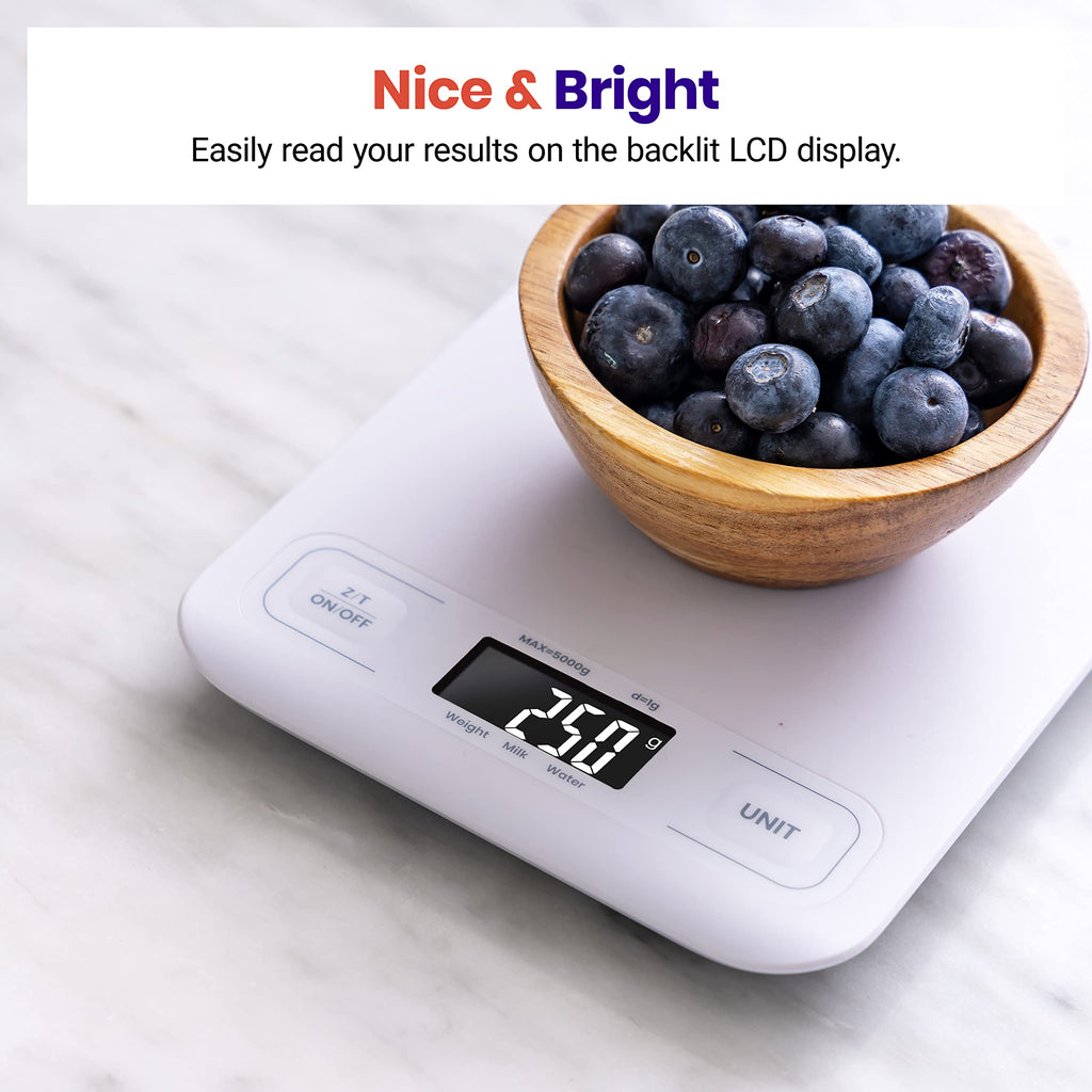 Etekcity Food Kitchen Scale, Digital Grams and Ounces for Weight Loss, Baking, Cooking, Keto and Meal Prep, LCD Display, Medium, 304 Stainless Steel - The Cozy Corner