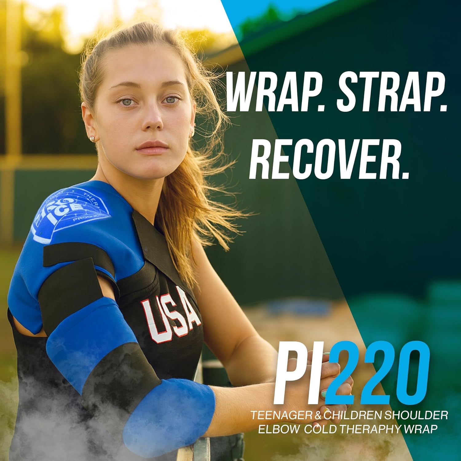 PRO ICE Shoulder Elbow Ice Therapy Wrap for Youth - Excellent for Treating Rotator Cuff injuries, Elbow Joint and Muscle Inflammation - Reusable Ice Packs Included - Arm Ice Pack Wrap for Pitchers - The Cozy Corner