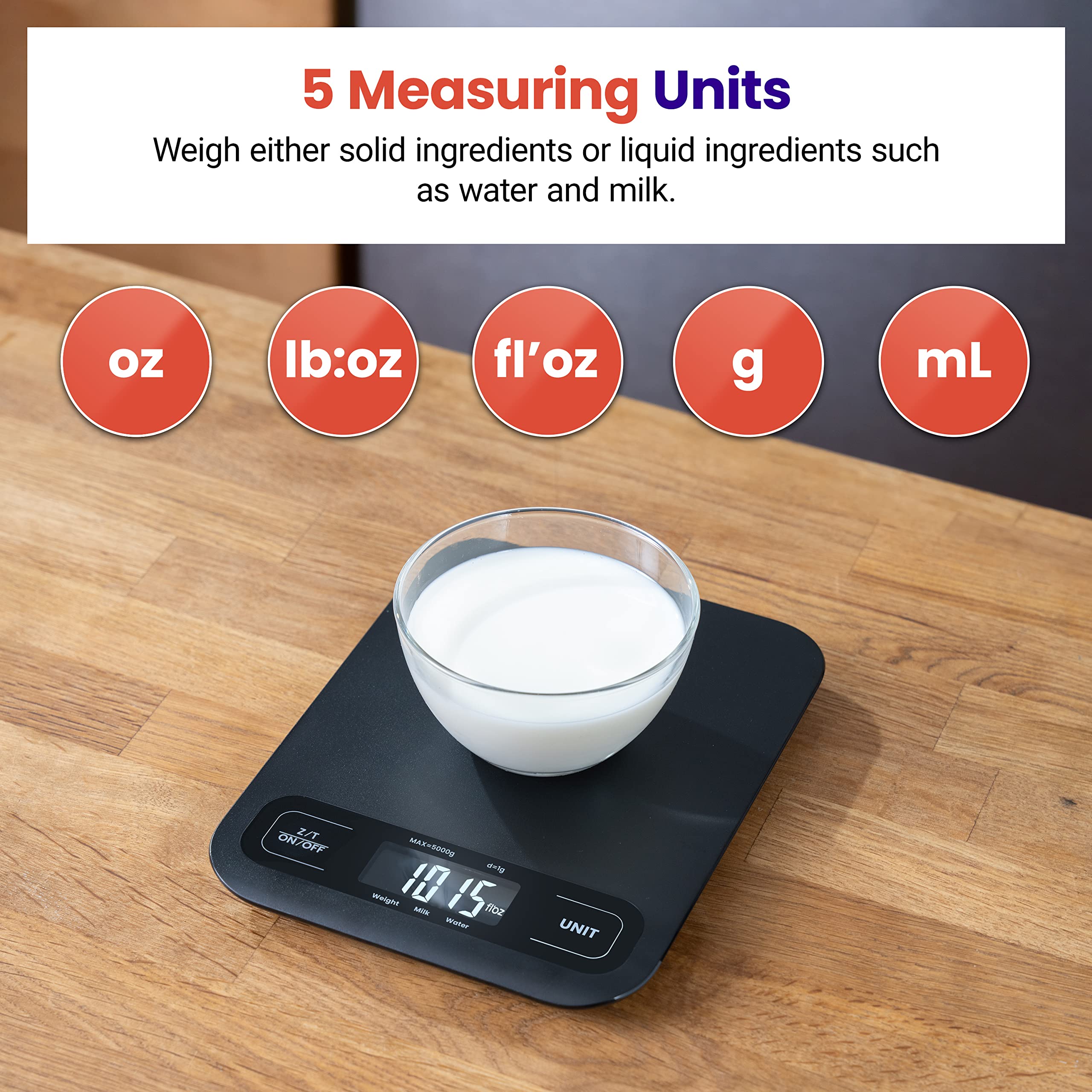 Etekcity Food Kitchen Scale, Digital Grams and Ounces for Weight Loss, Baking, Cooking, Keto and Meal Prep, LCD Display, Medium, 304 Stainless Steel - The Cozy Corner