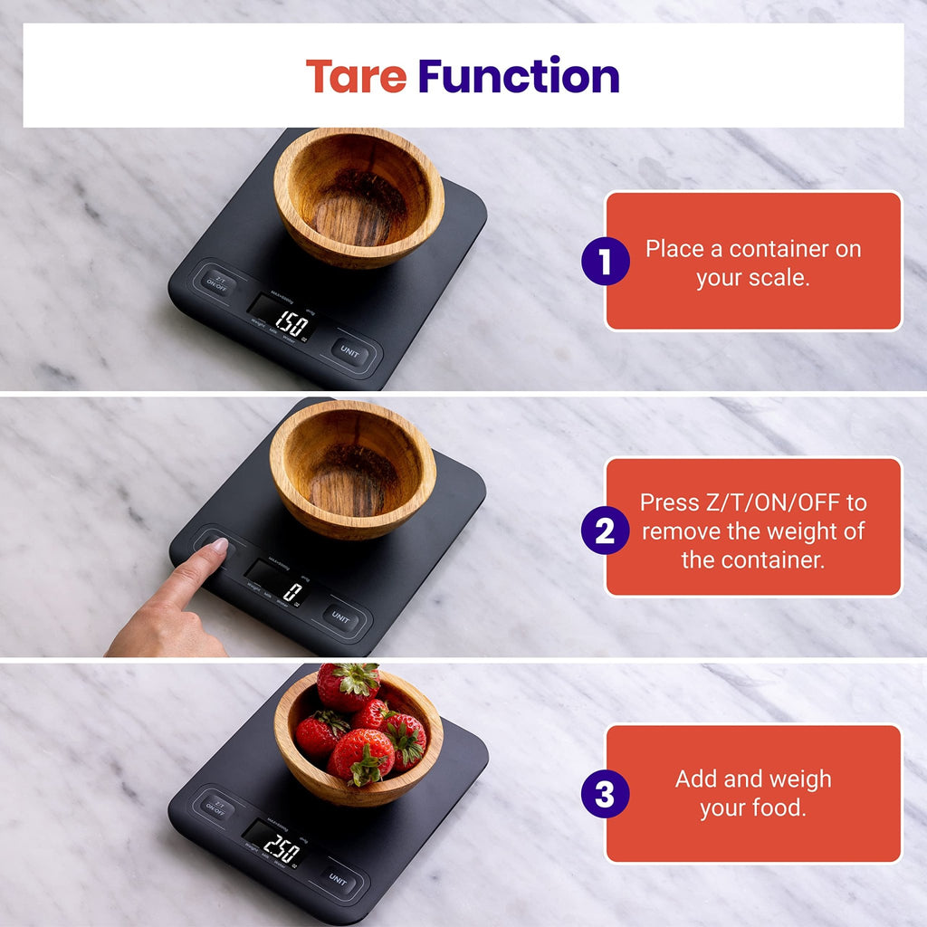 Etekcity Food Kitchen Scale, Digital Grams and Ounces for Weight Loss, Baking, Cooking, Keto and Meal Prep, LCD Display, Medium, 304 Stainless Steel - The Cozy Corner