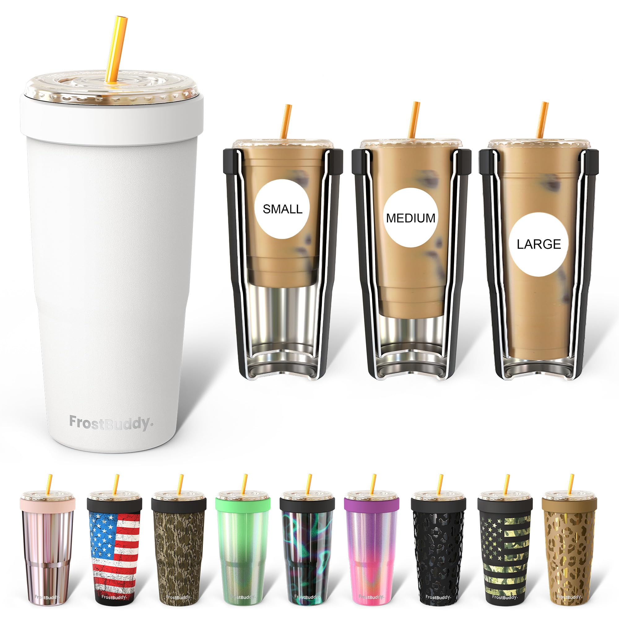 Frost Buddy Togo Buddy 30 oz Stainless Steel Vacuum Insulated Tumbler To Go Coffee Cup – Iced Coffee Cups, Iced Coffee Sleeve, Travel Mug, Thermal Cup for Hot & Cold Drinks, Dunkin Cup (Ice Cream) - The Cozy Corner