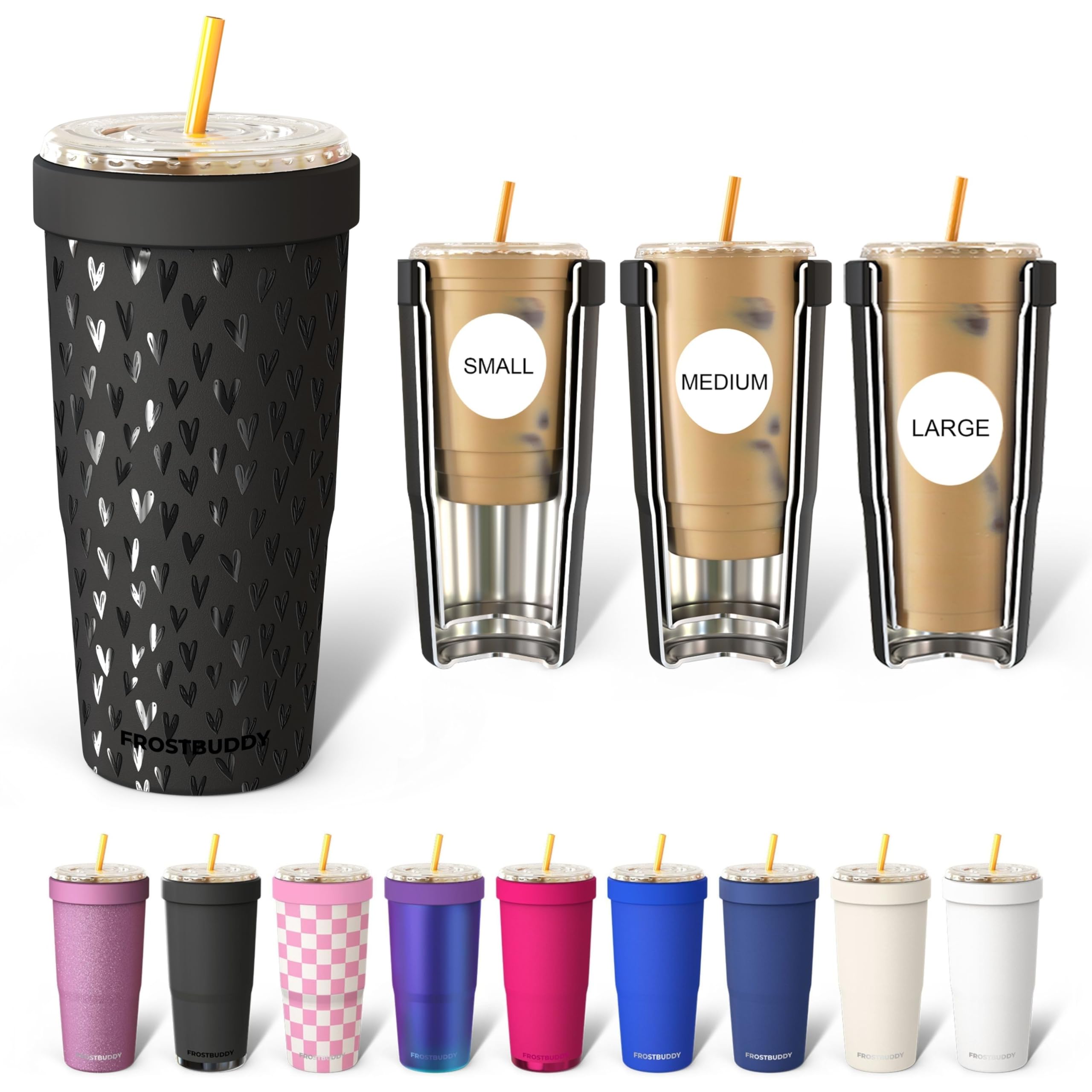 Frost Buddy Togo Buddy 30 oz Stainless Steel Vacuum Insulated Tumbler To Go Coffee Cup – Iced Coffee Cups, Iced Coffee Sleeve, Travel Mug, Thermal Cup for Hot & Cold Drinks, Dunkin Cup (Ice Cream) - The Cozy Corner
