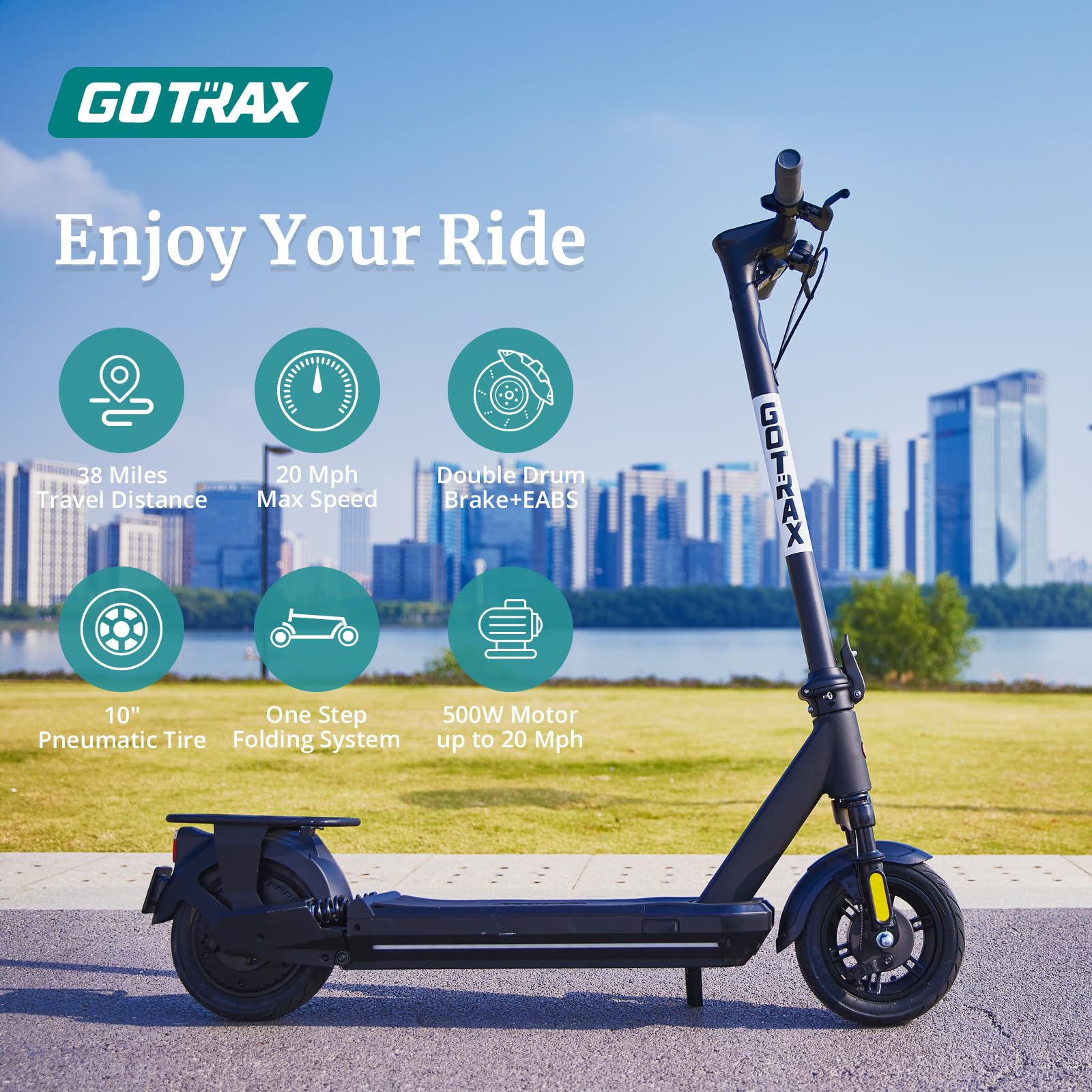Gotrax XR ELITE MAX Electric Scooter,10" Big Tires, Max 18 Miles Range 20Mph Speed Power by 350W Motor Long Life Battery, Large Digital Display and Cruise Control Foldable Commuter EScooter for Adults - The Cozy Corner