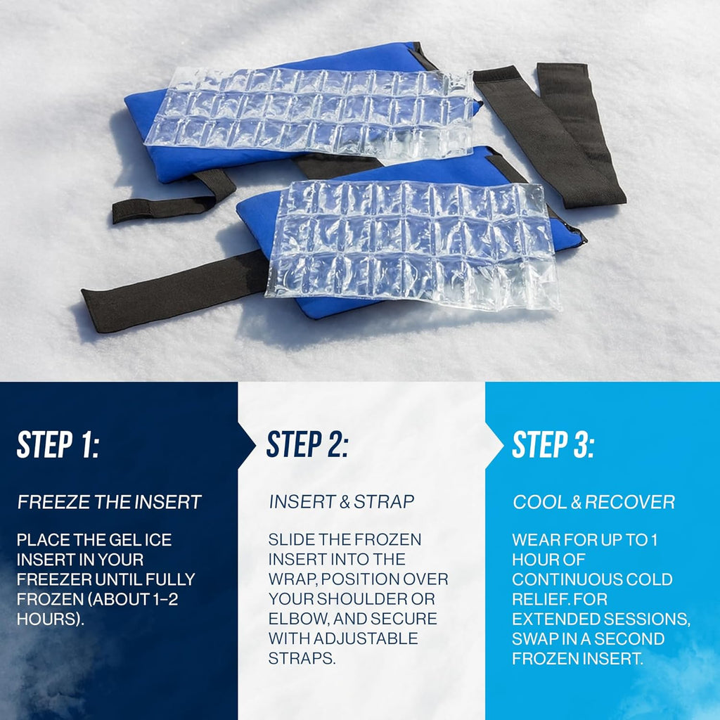 PRO ICE Shoulder Elbow Ice Therapy Wrap for Youth - Excellent for Treating Rotator Cuff injuries, Elbow Joint and Muscle Inflammation - Reusable Ice Packs Included - Arm Ice Pack Wrap for Pitchers - The Cozy Corner