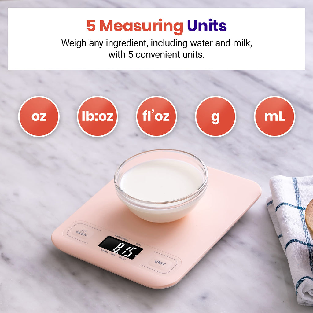 Etekcity Food Kitchen Scale, Digital Grams and Ounces for Weight Loss, Baking, Cooking, Keto and Meal Prep, LCD Display, Medium, 304 Stainless Steel - The Cozy Corner