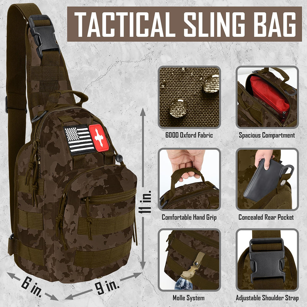 Survival Kit, 268 Pcs Emergency Survival Gear and Equipment Supplies with First Aid Kit, Camping Axe, Headlamp, Crossbody Bag for Camping Hiking, Hunting, Gift for Christmas Men, Dads, Black - The Cozy Corner