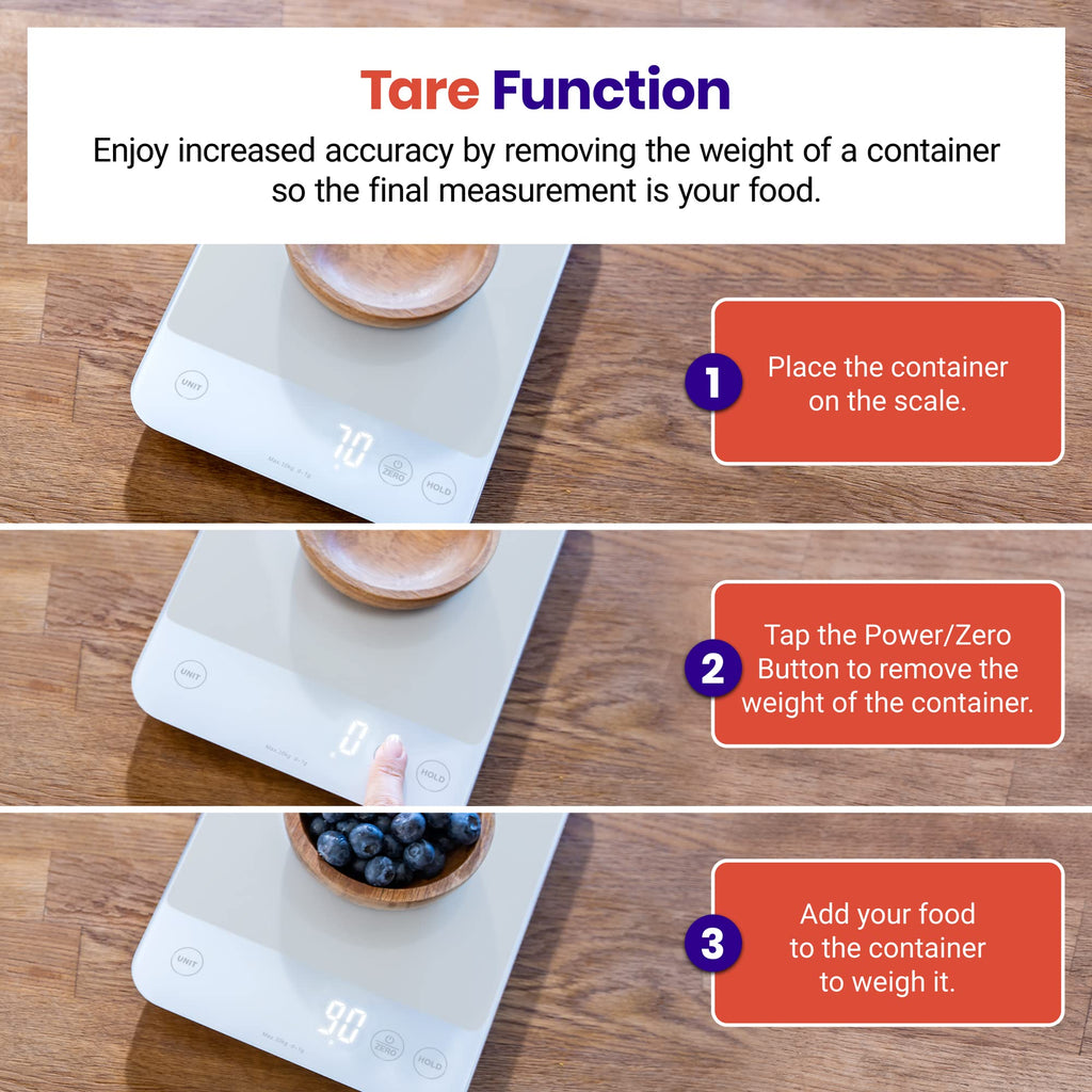 Etekcity Food Kitchen Scale, Digital Grams and Ounces for Weight Loss, Baking, Cooking, Keto and Meal Prep, LCD Display, Medium, 304 Stainless Steel - The Cozy Corner
