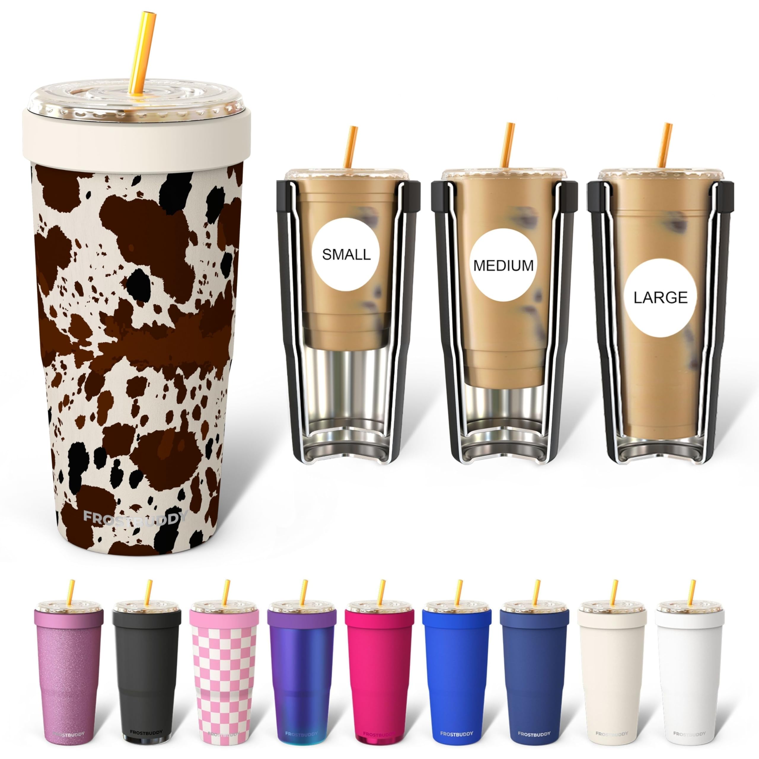 Frost Buddy Togo Buddy 30 oz Stainless Steel Vacuum Insulated Tumbler To Go Coffee Cup – Iced Coffee Cups, Iced Coffee Sleeve, Travel Mug, Thermal Cup for Hot & Cold Drinks, Dunkin Cup (Ice Cream) - The Cozy Corner
