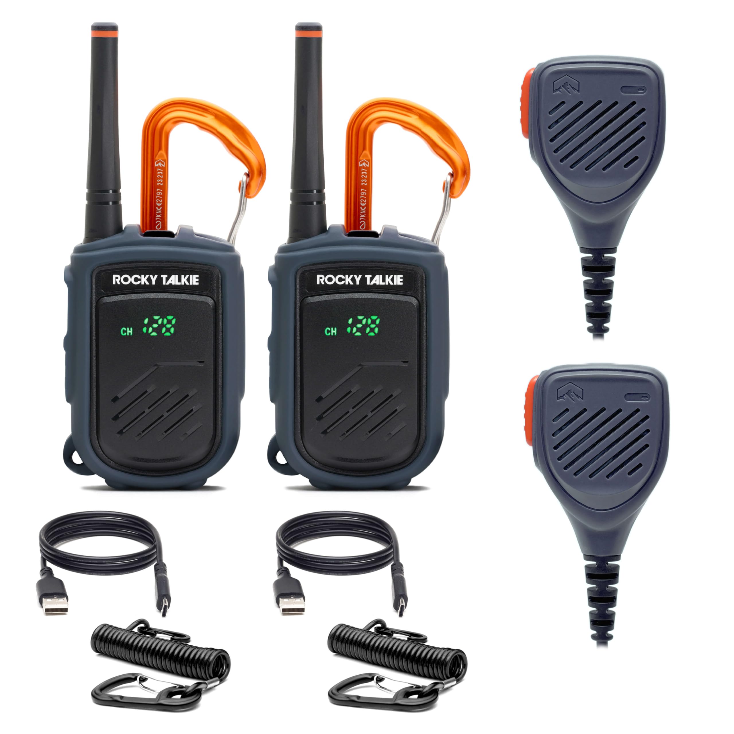 Rocky Talkie Mountain Radio - Long Range Walkie Talkie, FRS Handheld Radio, 4 Day Battery Life, Max Durability, 2 Pack - The Cozy Corner