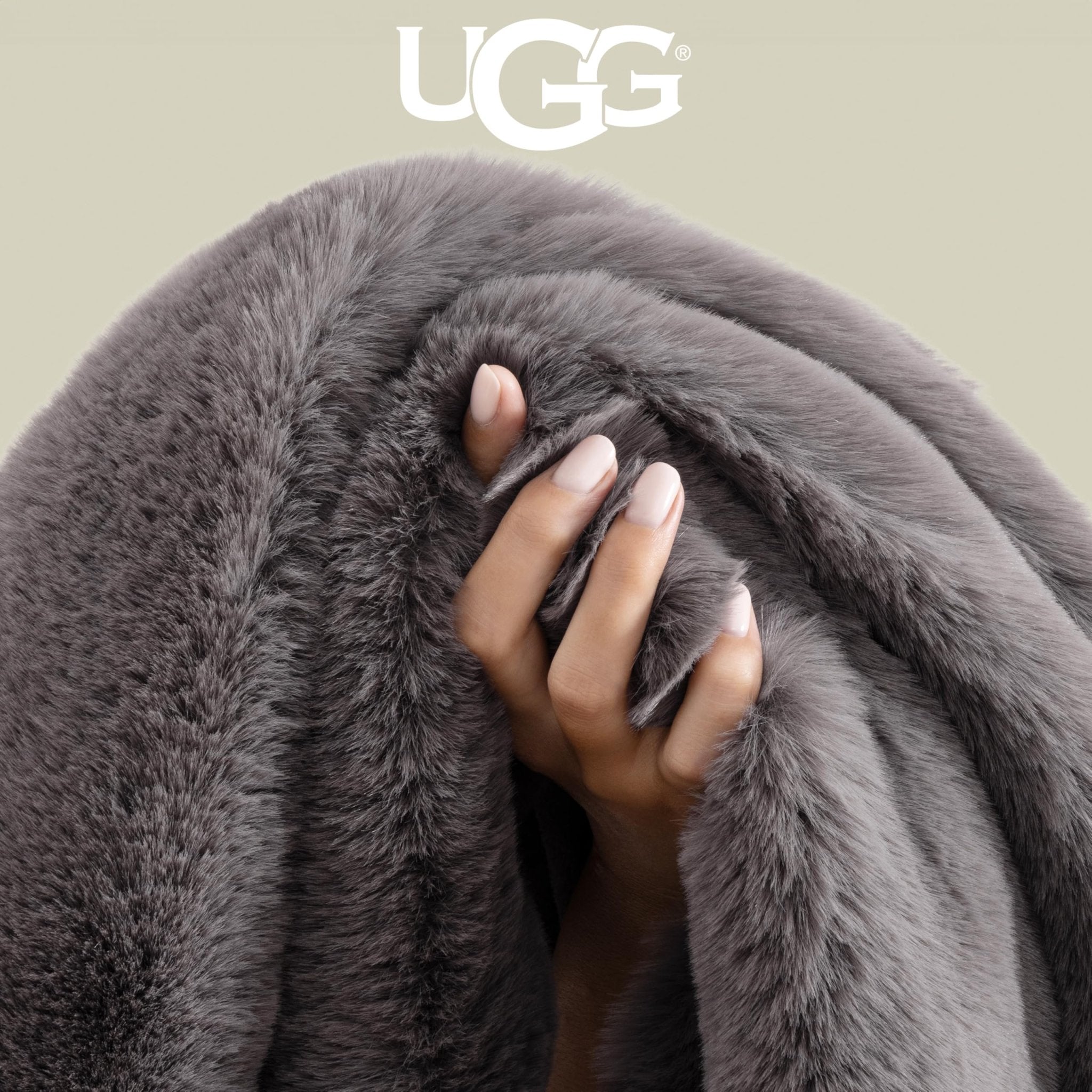 UGG Euphoria Faux Fur Throw Blanket, Oversized Soft Throw for Couch or Bed, Luxury Room Decor, Giftable Fuzzy Blankets, Machine Washable, 50 - inch x 70 - inch, Chambray Blue Grey - The Cozy Corner