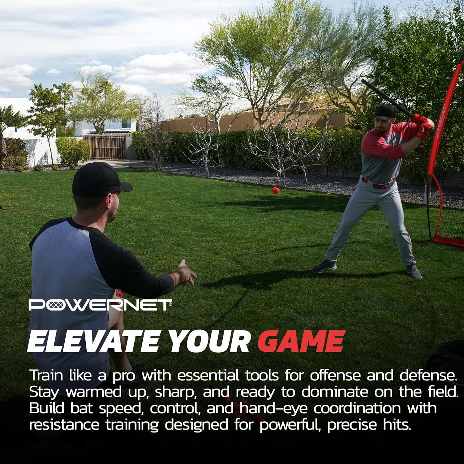 PowerNet Warm - Up Bundle, Resistance Band with 3 Different Grips, 2 Weighted Baseballs, 3 Micro Crushers, 3 Foam Tech Utility Training Balls & Bat Accelerator, Softball & Baseball Training Equipment - The Cozy Corner