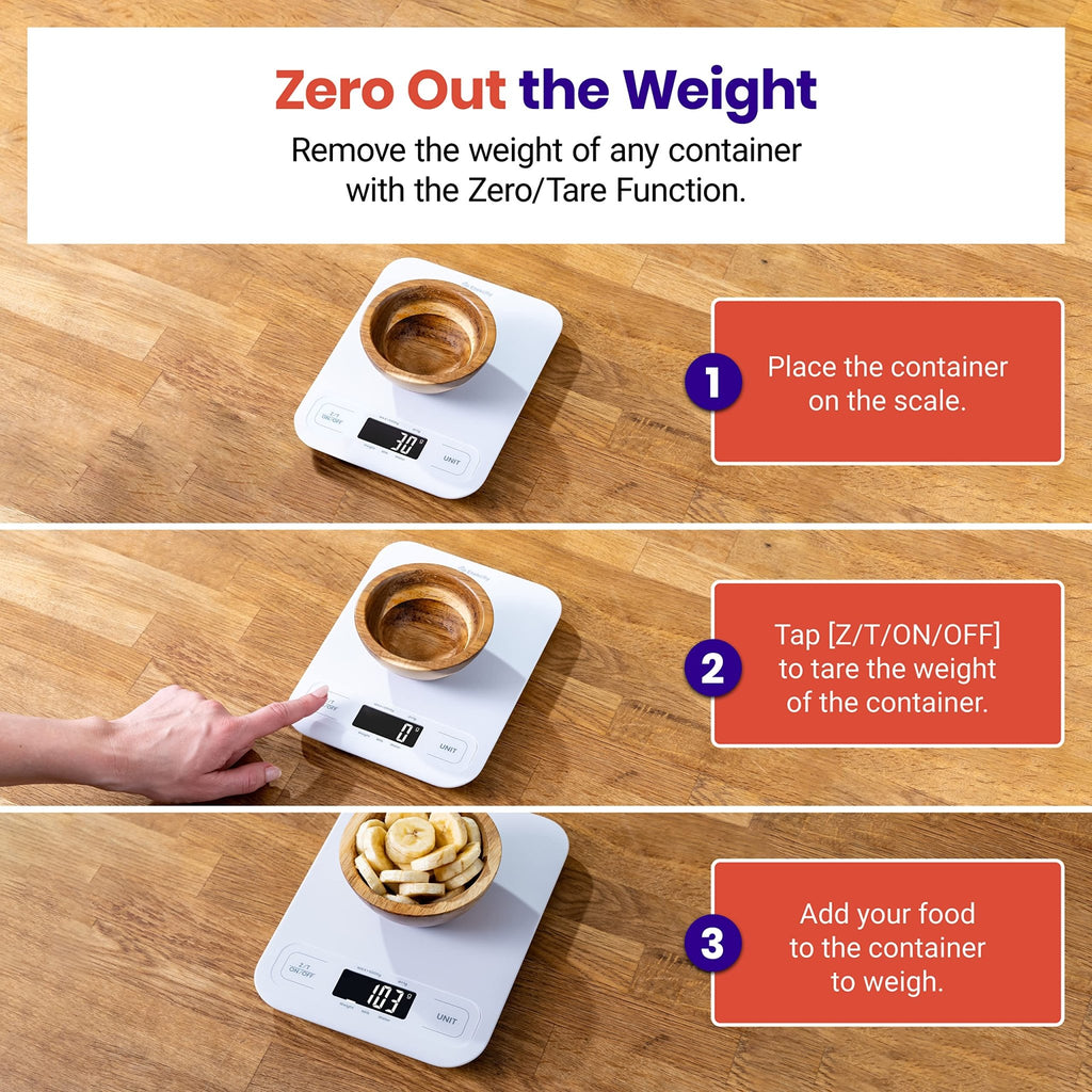 Etekcity Food Kitchen Scale, Digital Grams and Ounces for Weight Loss, Baking, Cooking, Keto and Meal Prep, LCD Display, Medium, 304 Stainless Steel - The Cozy Corner