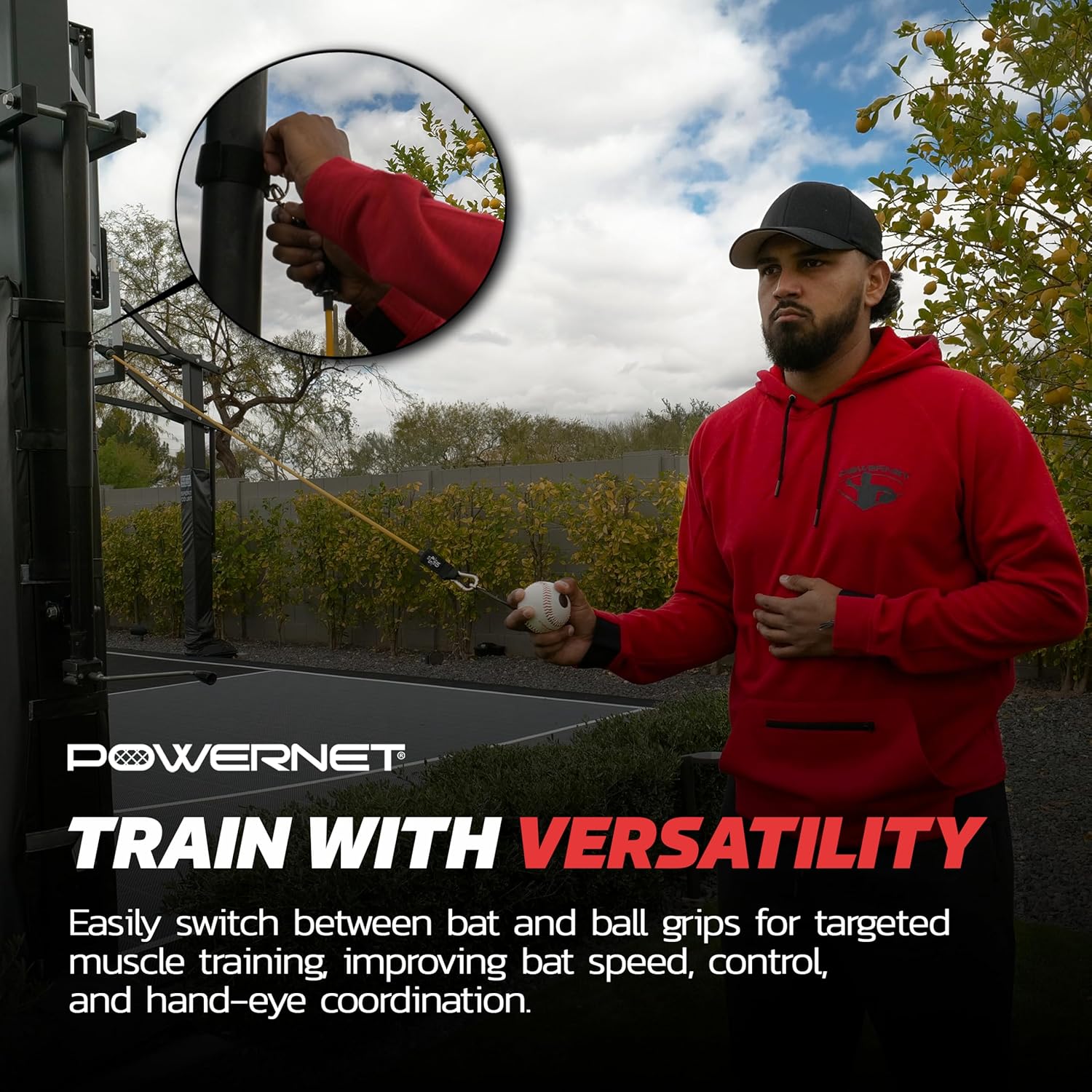 PowerNet Warm - Up Bundle, Resistance Band with 3 Different Grips, 2 Weighted Baseballs, 3 Micro Crushers, 3 Foam Tech Utility Training Balls & Bat Accelerator, Softball & Baseball Training Equipment - The Cozy Corner