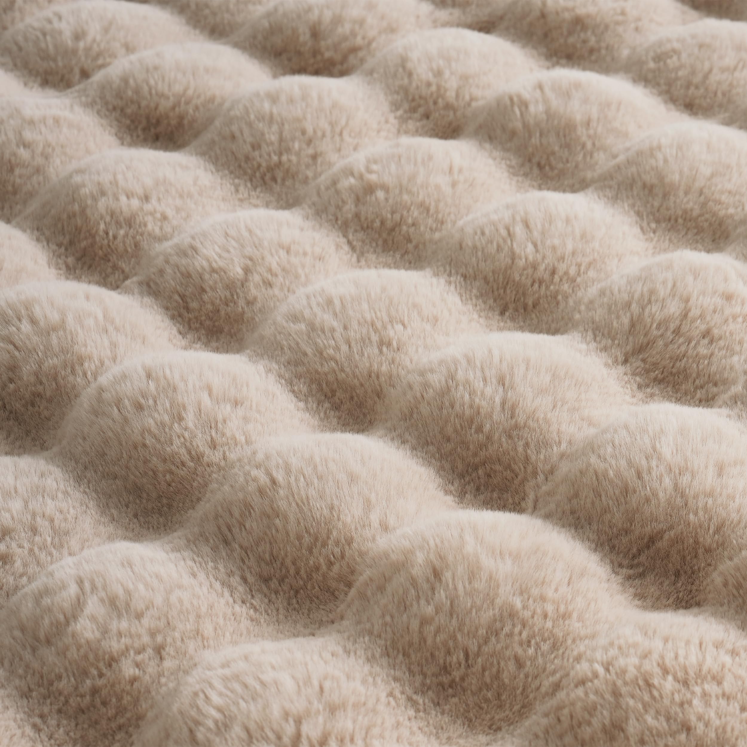 BENVWE Fluffy Faux Fur Throw Blanket for Couch, Soft Plush Thick Cozy Fuzzy Luxury Minky Bubble Blanket for Home Living Room Decor Gift for Women, Navy Blue, 63" x 80", 1100GSM - The Cozy Corner