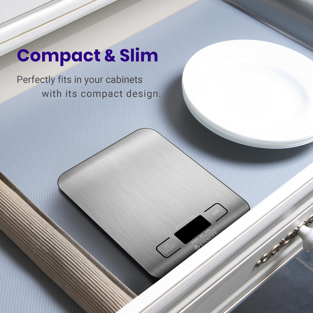 Etekcity Food Kitchen Scale, Digital Grams and Ounces for Weight Loss, Baking, Cooking, Keto and Meal Prep, LCD Display, Medium, 304 Stainless Steel - The Cozy Corner
