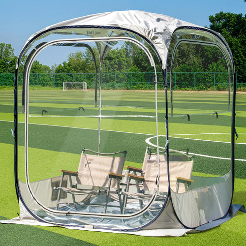 East Oak Weather Sports Tent for Fishing, Sports Event | Pop Up Bubble Tent Instant Sun & Rain Shelter | No Condensation, Spacious Interior, Ultra Visibility | All Weather Protection - The Cozy Corner