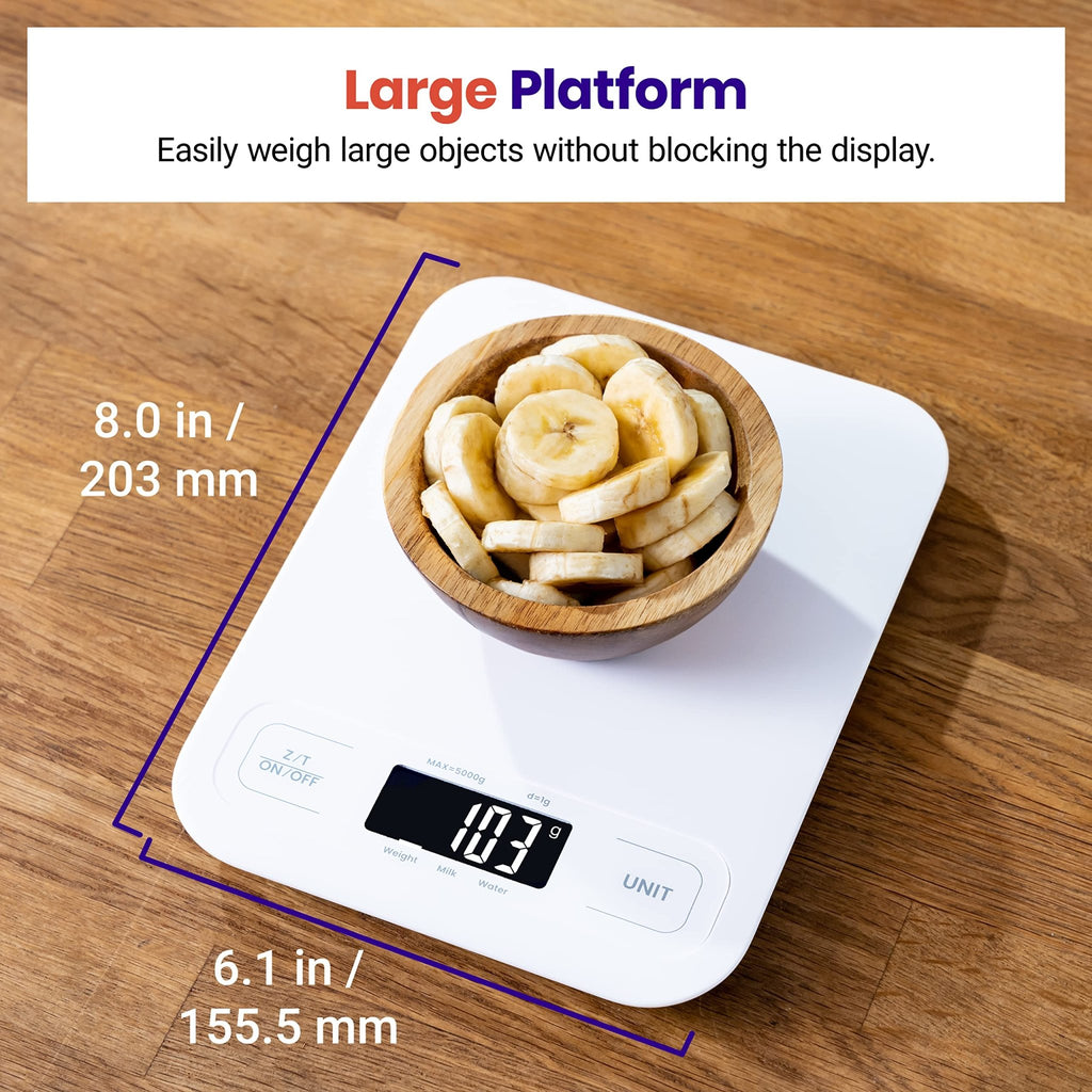 Etekcity Food Kitchen Scale, Digital Grams and Ounces for Weight Loss, Baking, Cooking, Keto and Meal Prep, LCD Display, Medium, 304 Stainless Steel - The Cozy Corner