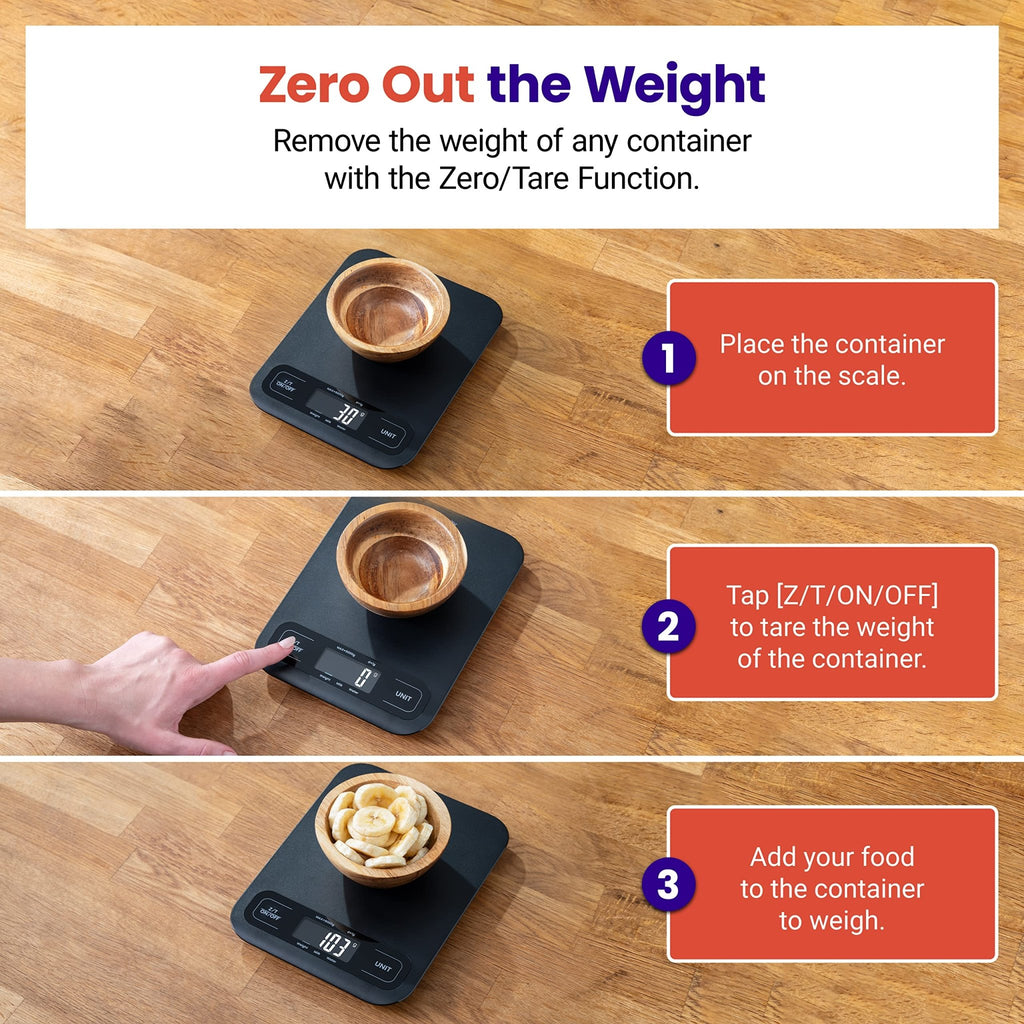 Etekcity Food Kitchen Scale, Digital Grams and Ounces for Weight Loss, Baking, Cooking, Keto and Meal Prep, LCD Display, Medium, 304 Stainless Steel - The Cozy Corner