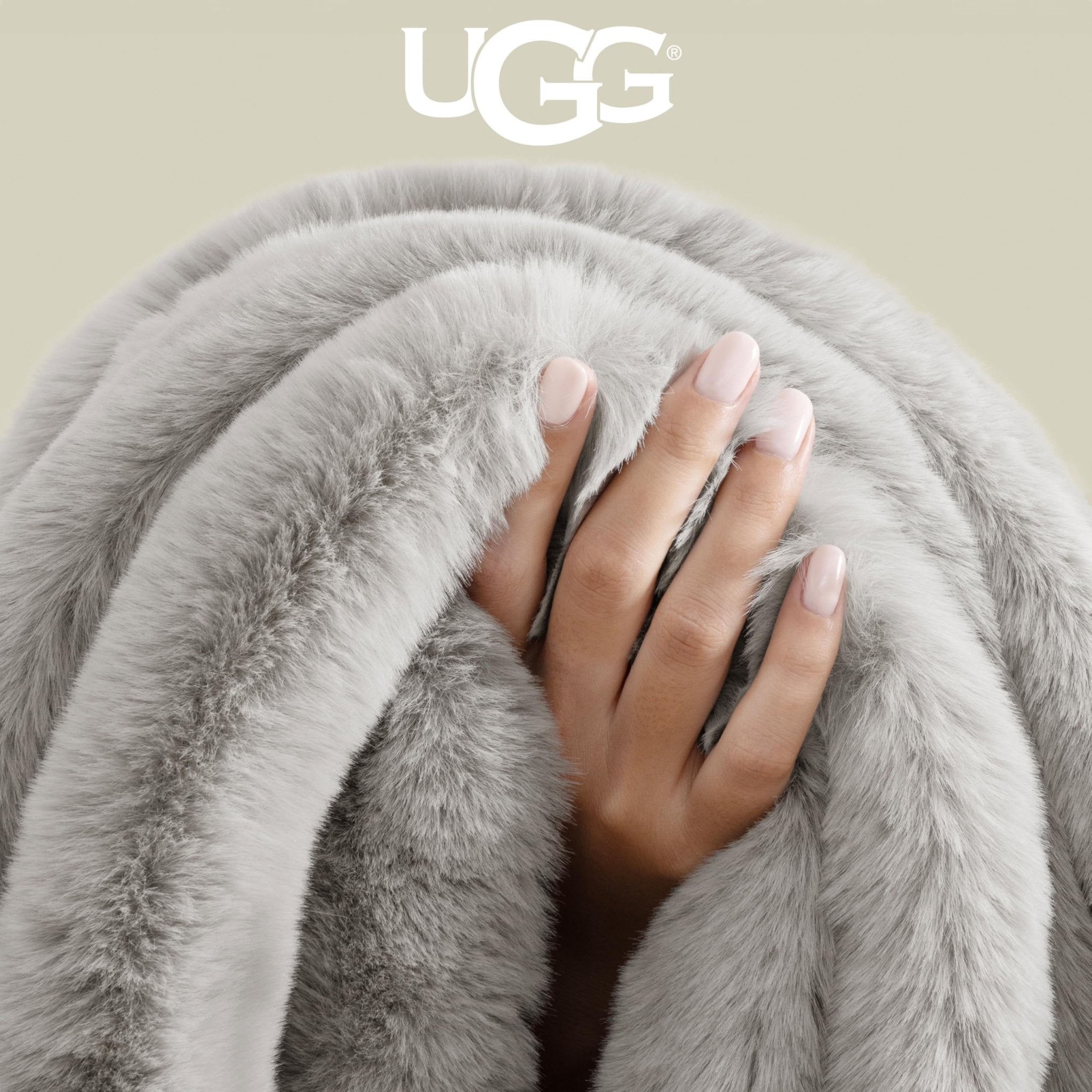 UGG Euphoria Faux Fur Throw Blanket, Oversized Soft Throw for Couch or Bed, Luxury Room Decor, Giftable Fuzzy Blankets, Machine Washable, 50 - inch x 70 - inch, Chambray Blue Grey - The Cozy Corner