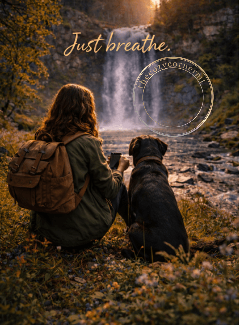 Just Breathe - Autumn Waterfall E - Card - The Cozy Corner