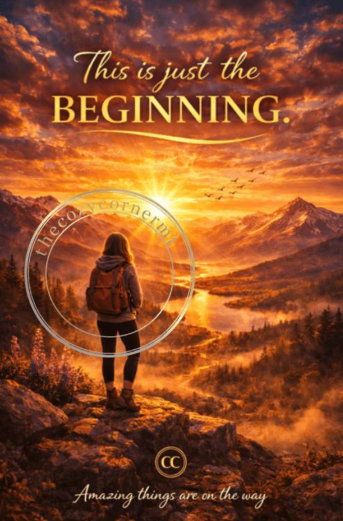 This Is Just the BEGINNING. - Mountain Sunrise E - Card - The Cozy Corner