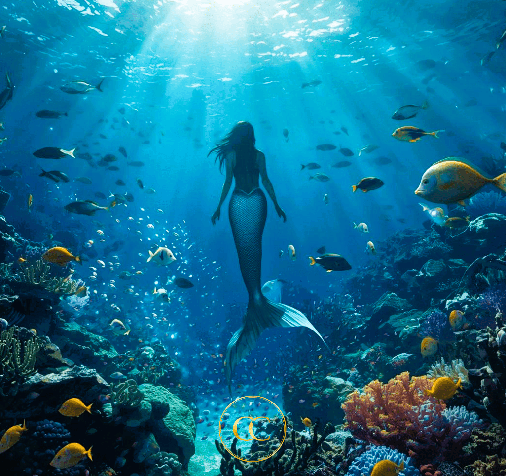 Mermaid Lagoon | Premium Digital Art - Blue Collection - The Cozy Corner