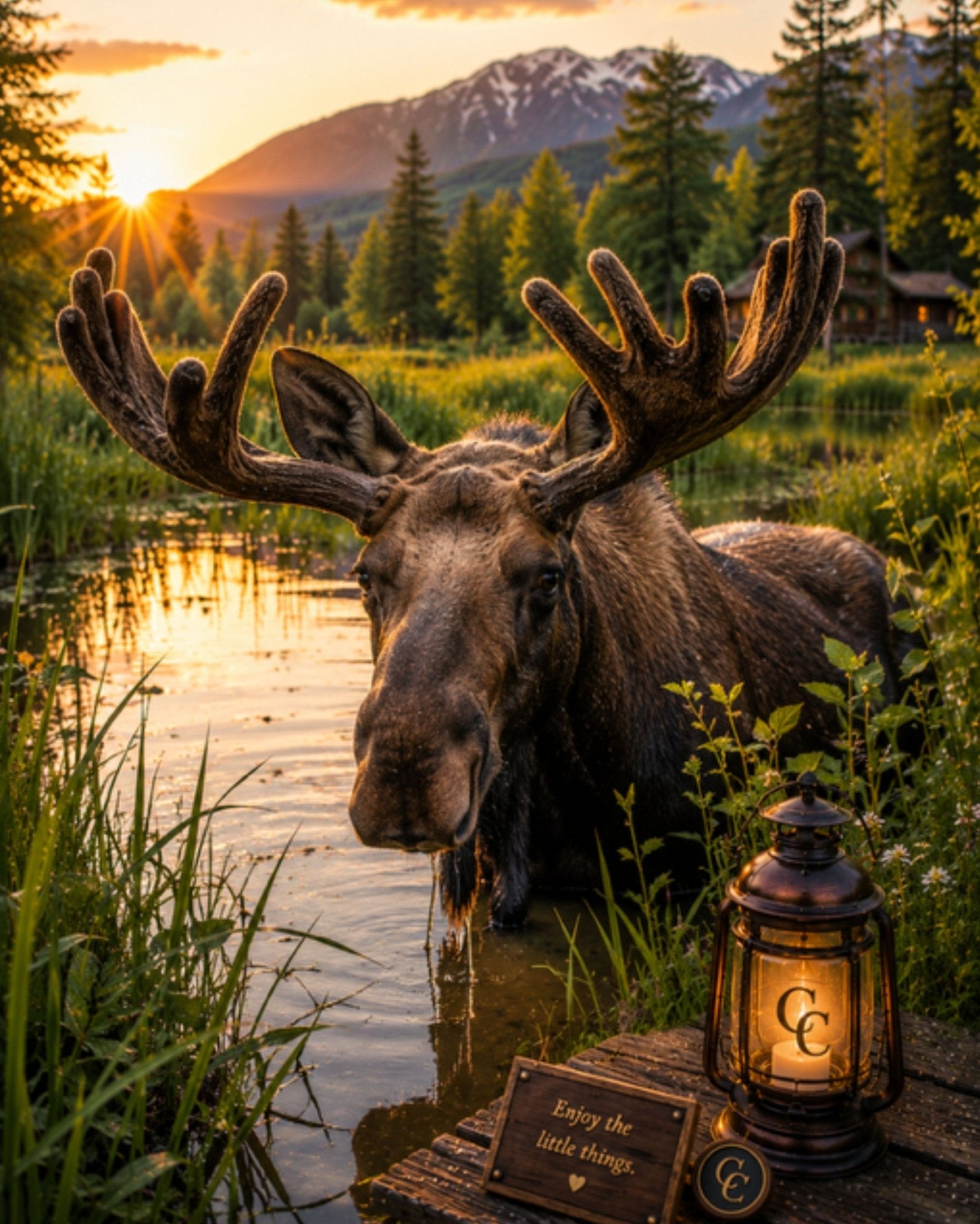 Majestic Moose at Sunset — Digital Wall Art - The Cozy Corner