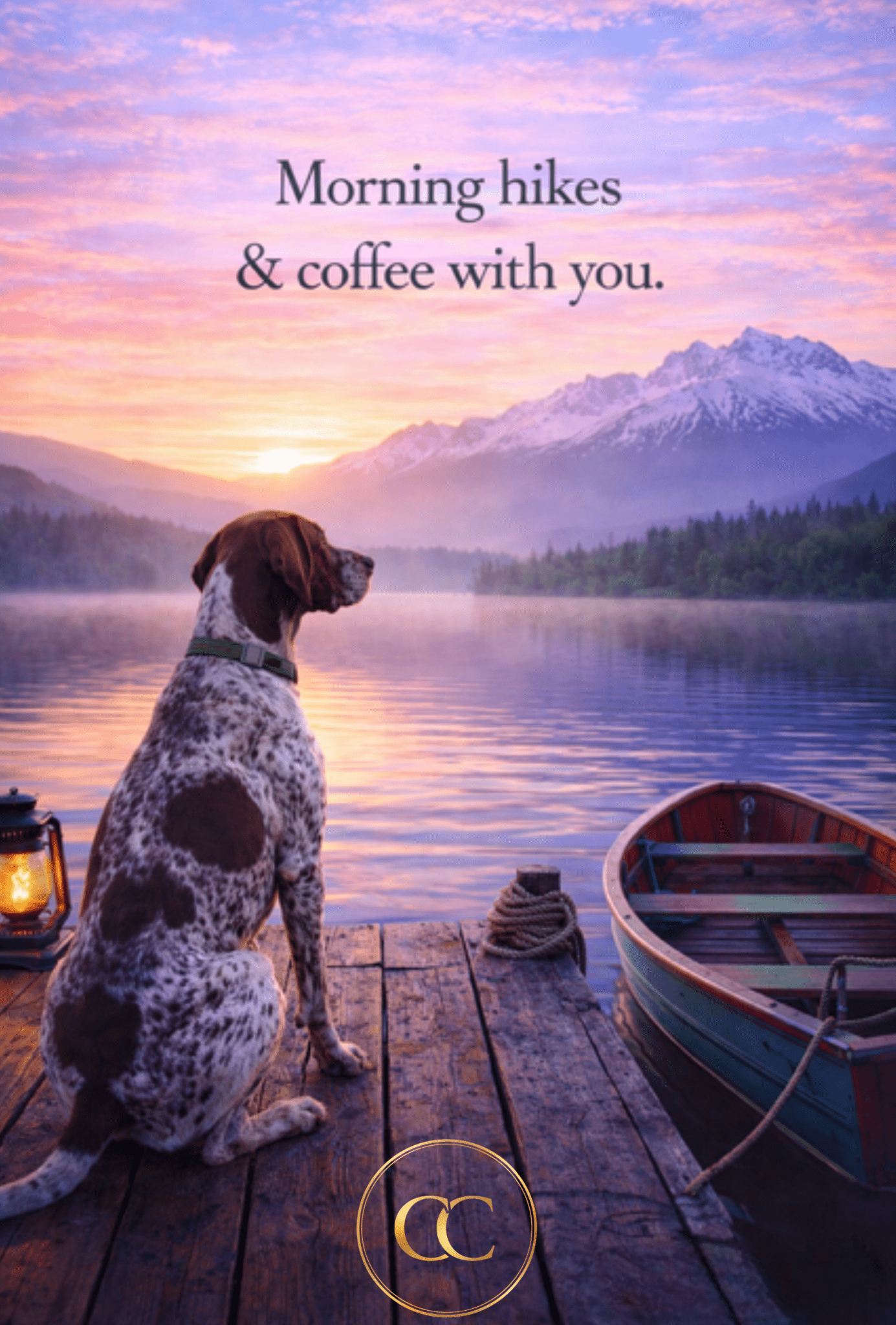 Morning Hikes & Coffee With You – Premium Digital Art - The Cozy Corner