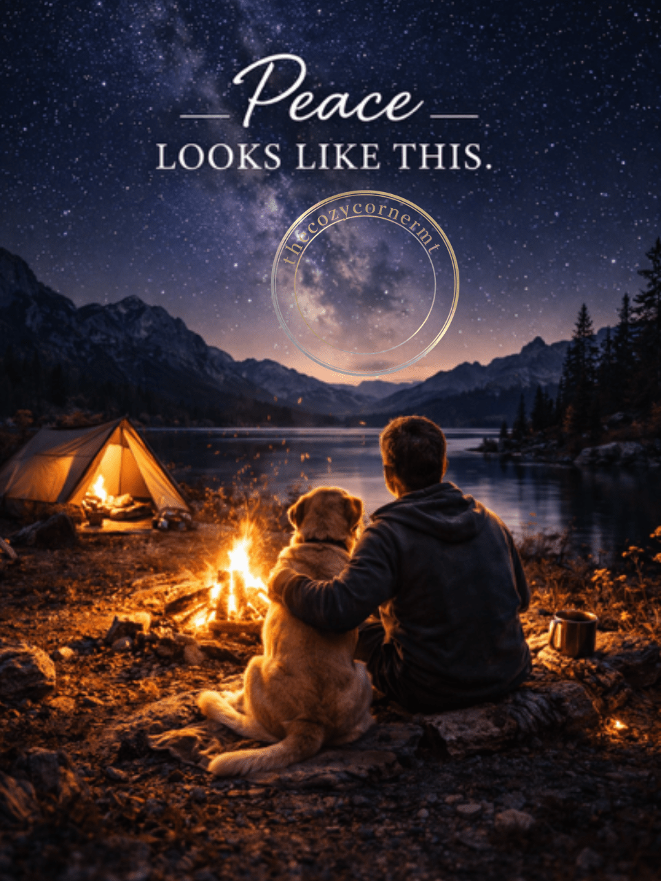Peace Looks Like This - Camping Under the Stars E - Card - The Cozy Corner
