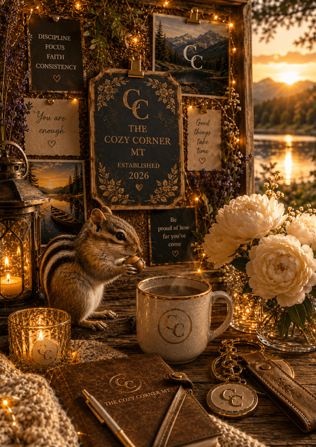 Discipline & Faith — Chipmunk Vision Board Digital Art - The Cozy Corner