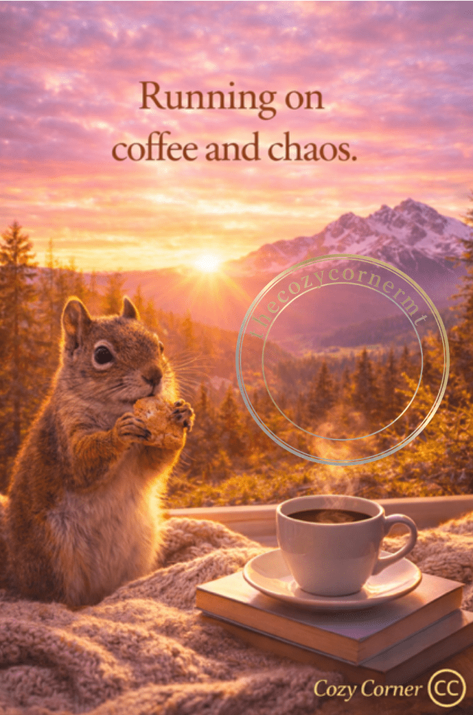 Running on Coffee and Chaos – Premium Digital Art - The Cozy Corner