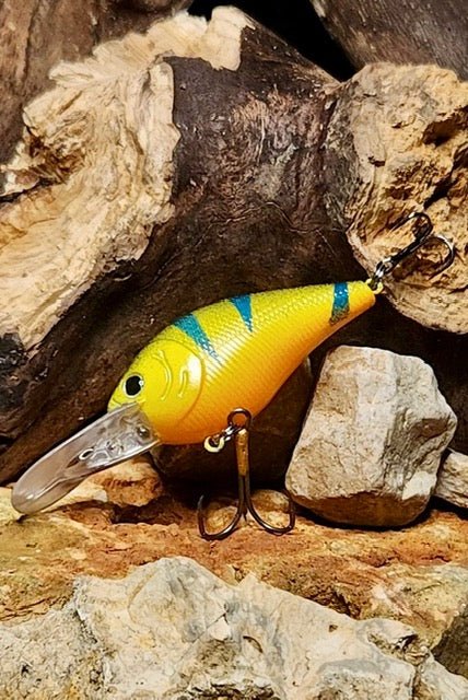 Ray's Custom Crankbait – Green/Orange/Teal Stripe - The Cozy Corner