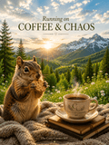 Running on Coffee & Chaos – New Edition Digital Wallpaper - The Cozy Corner