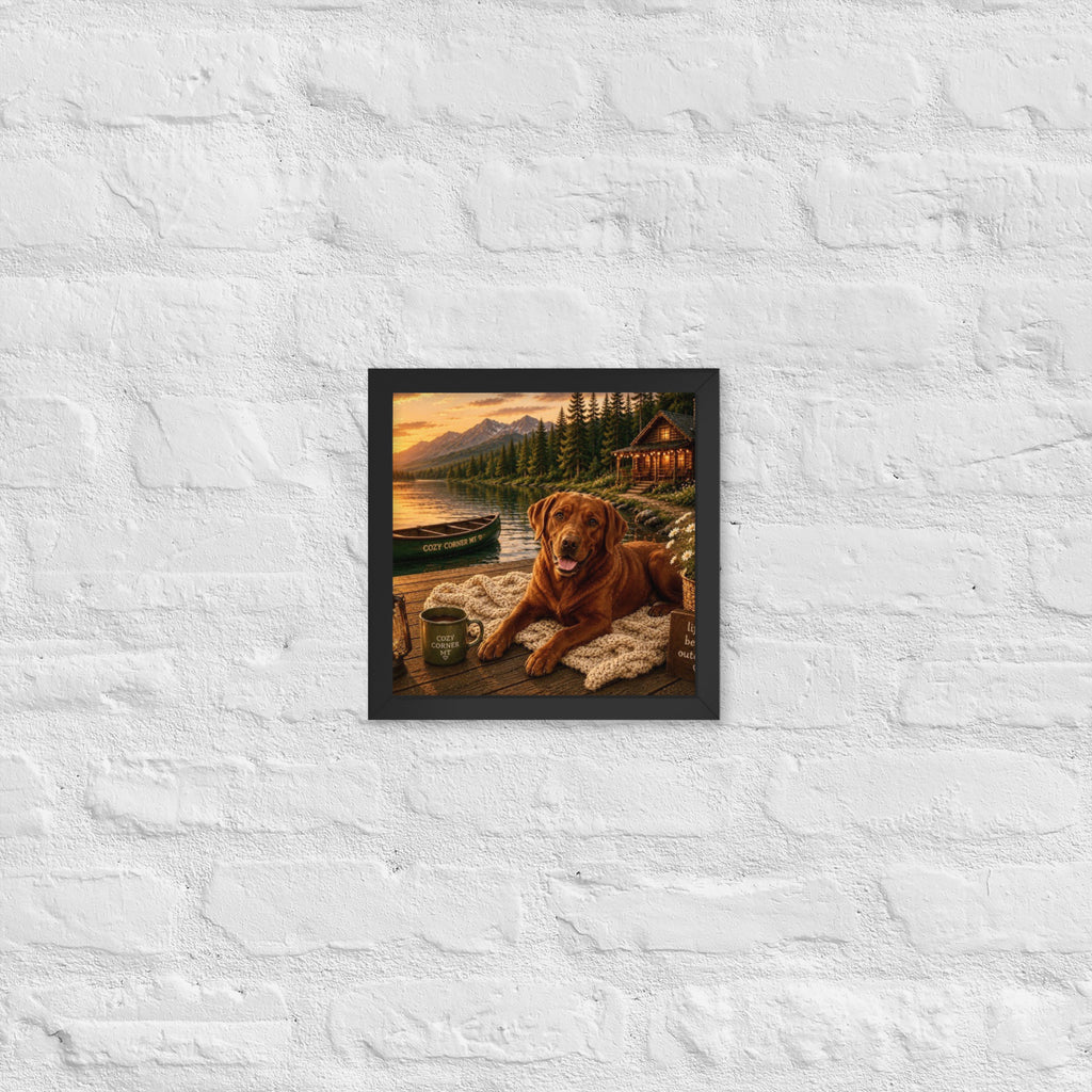 Lake Front Labrador Framed Poster - The Cozy Corner