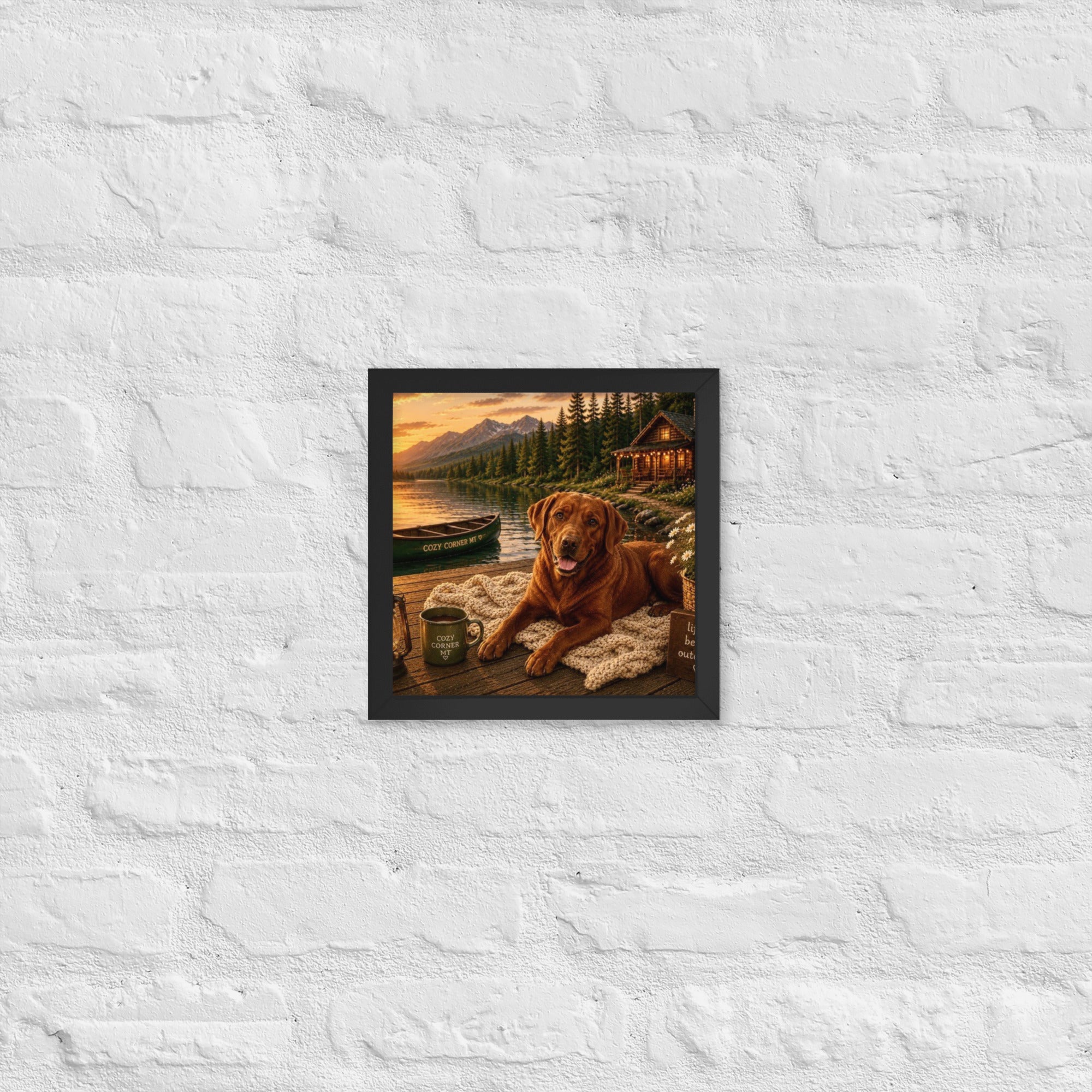Lake Front Labrador Framed Poster - The Cozy Corner