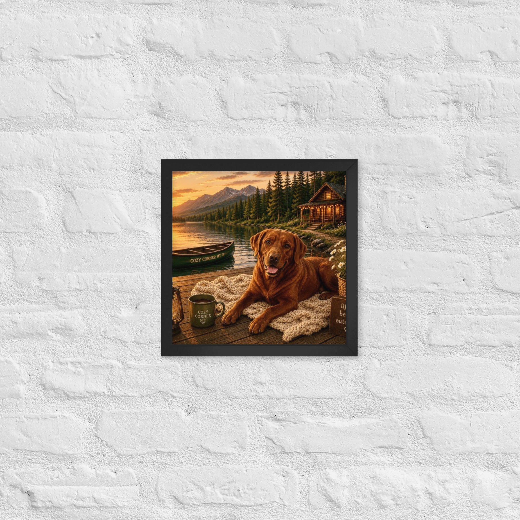 Lake Front Labrador Framed Poster - The Cozy Corner