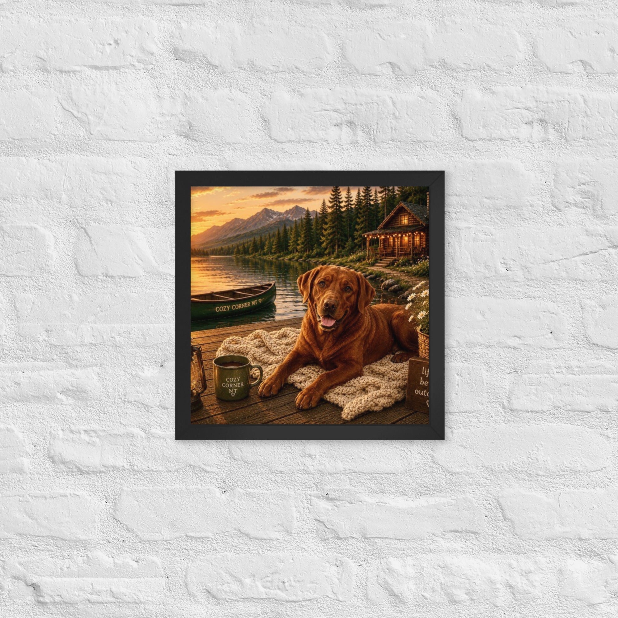 Lake Front Labrador Framed Poster - The Cozy Corner
