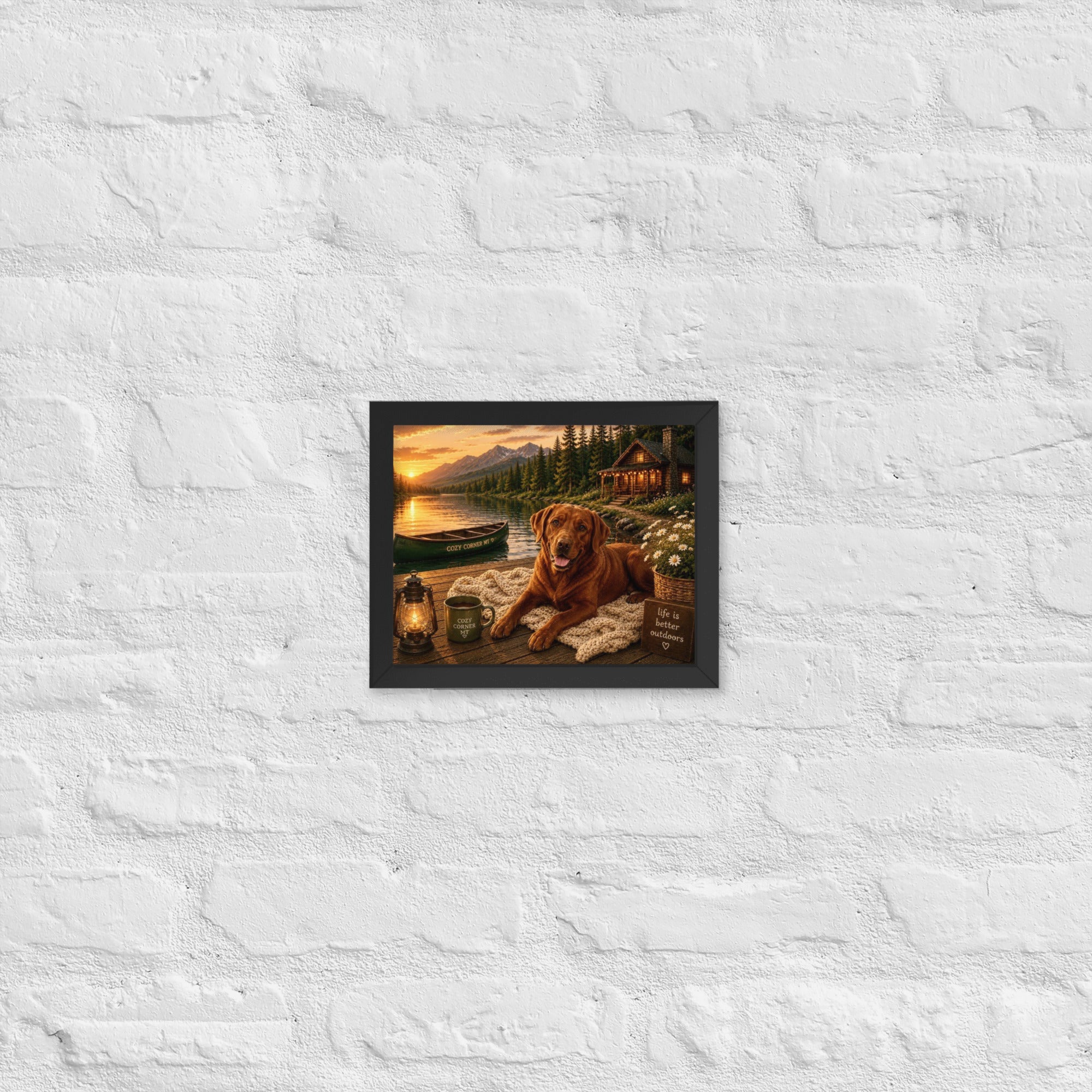 Lake Front Labrador Framed Poster - The Cozy Corner