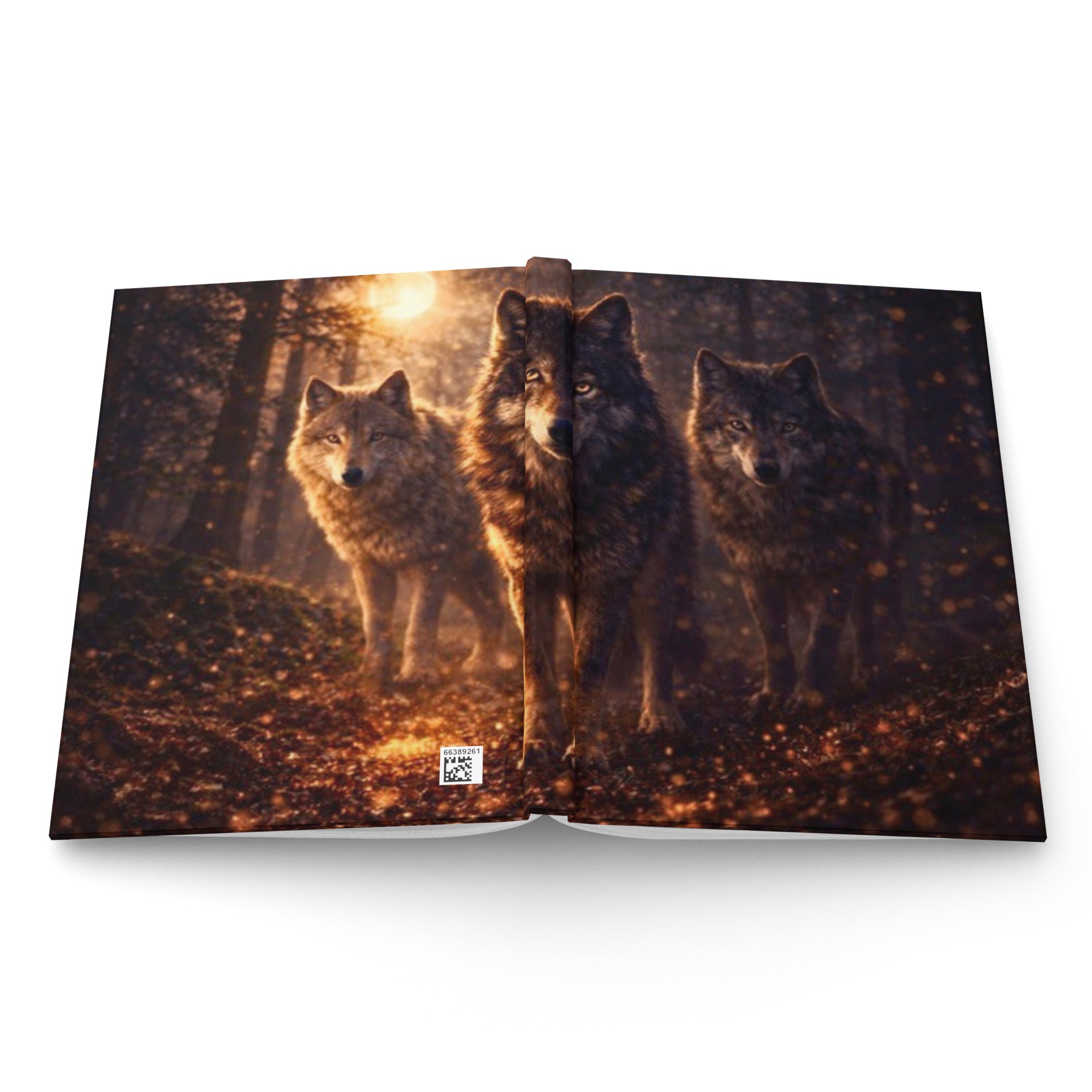 Wolf Pattern Hardcover Journal | CC Original Art - The Cozy Corner