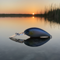 Pearl Shad Crankbait on lake background