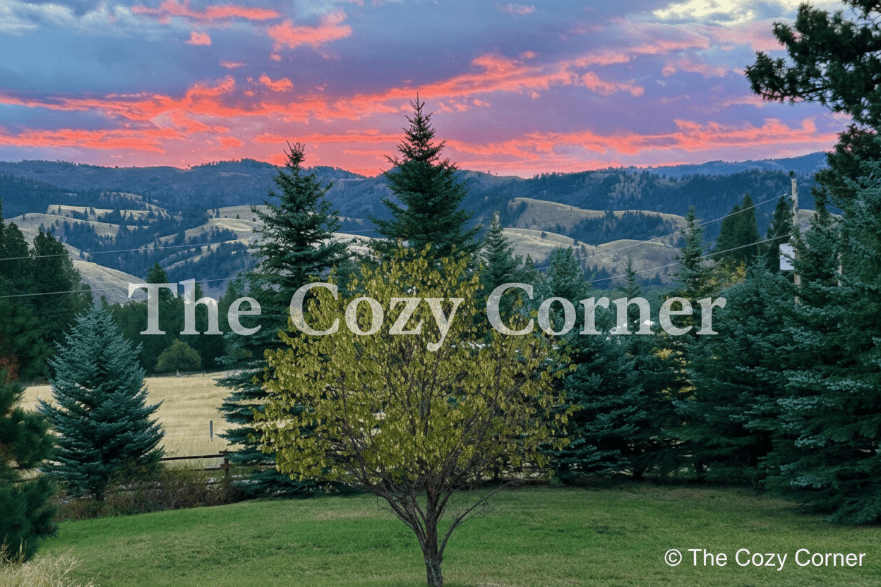 Mountain Sunset Screensaver - The Cozy Corner