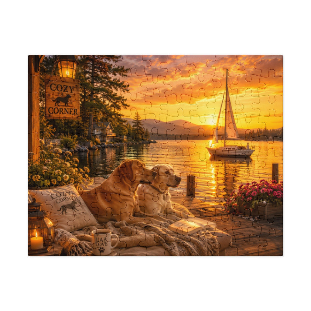 Jigsaw puzzle with tin - The Cozy Corner