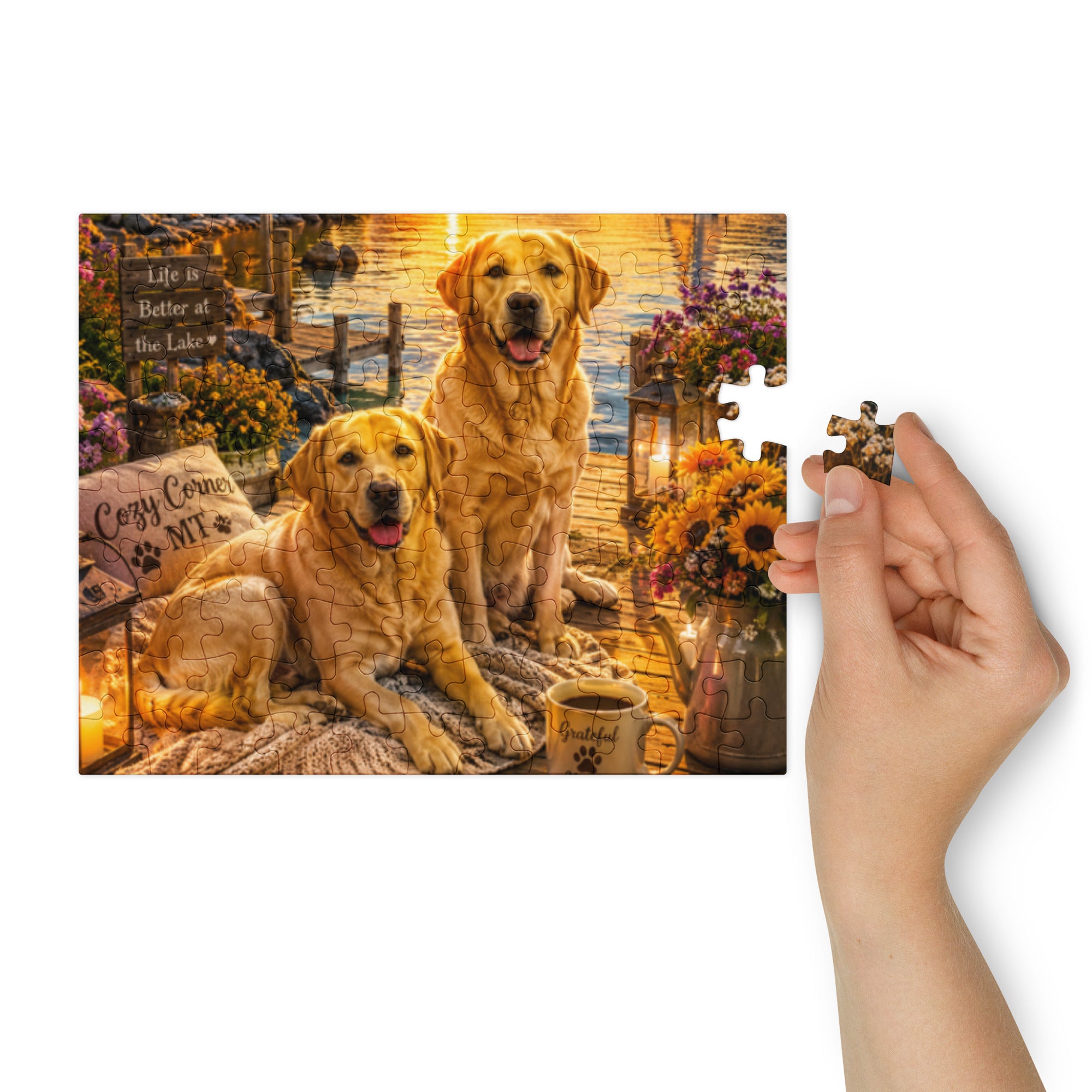 Lake Life Morning with Labs — Puzzle - The Cozy Corner