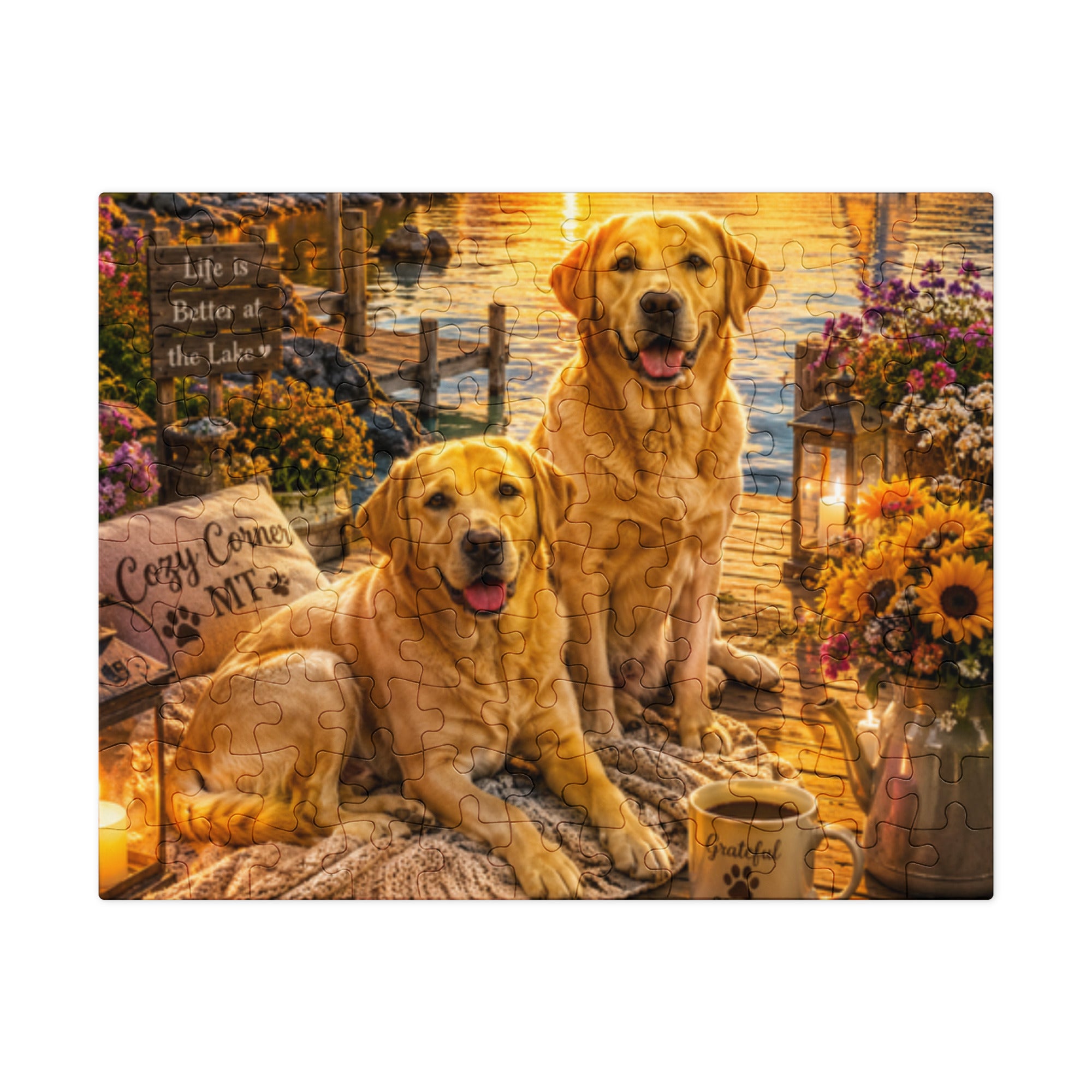 Lake Life Morning with Labs — Puzzle - The Cozy Corner