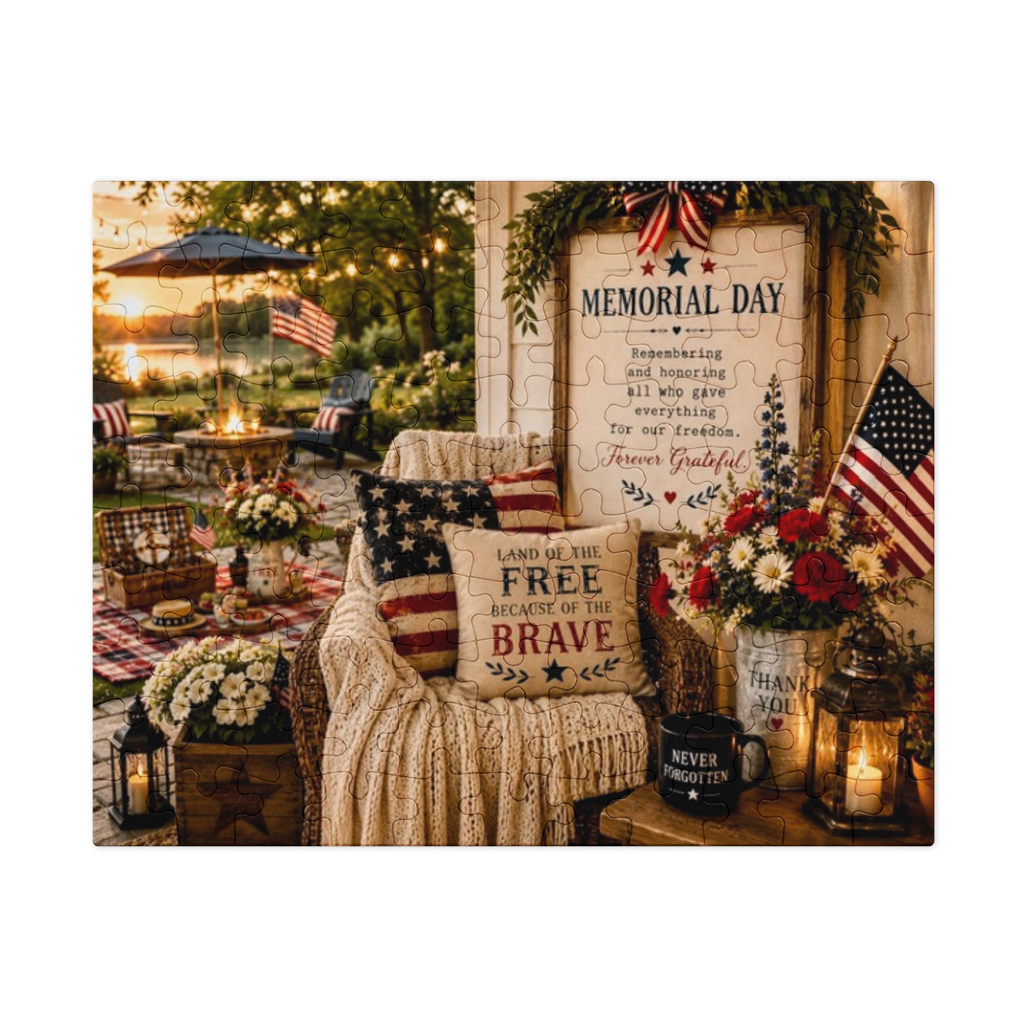 Memorial Day Jigsaw Puzzle with Tin - The Cozy Corner