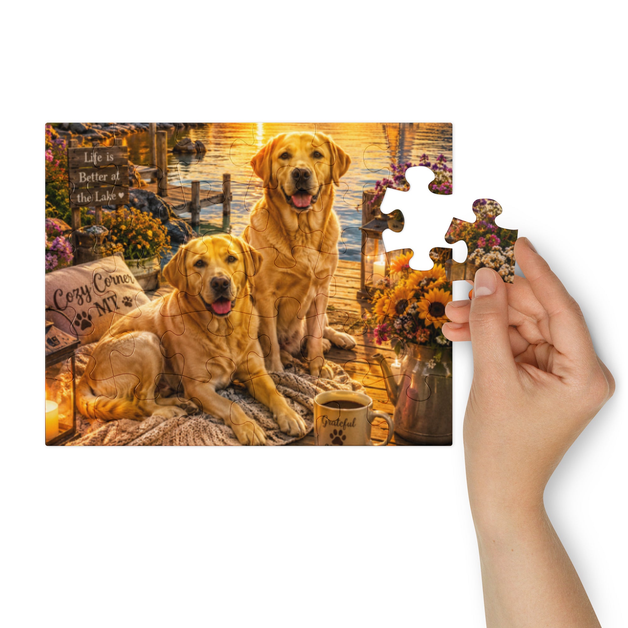 Lake Life Morning with Labs — Puzzle - The Cozy Corner
