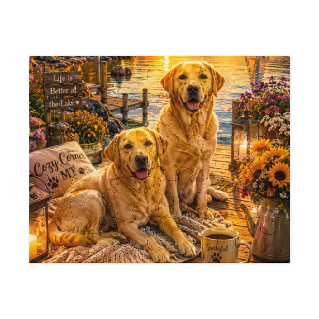 Lake Life Morning with Labs — Puzzle - The Cozy Corner