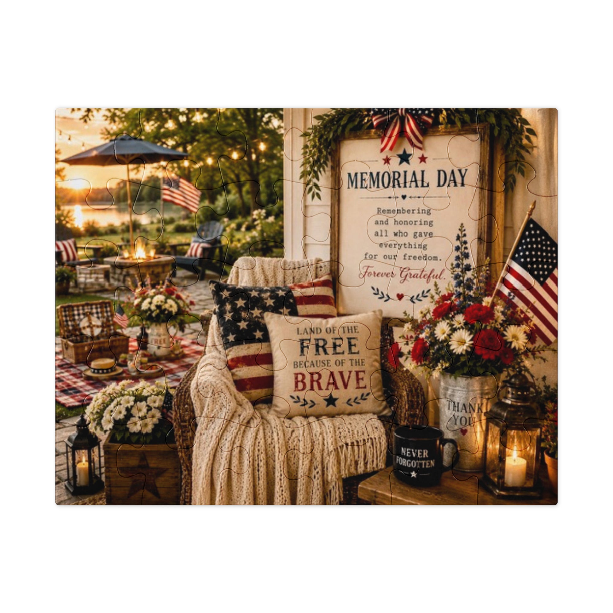 Memorial Day Jigsaw Puzzle with Tin - The Cozy Corner